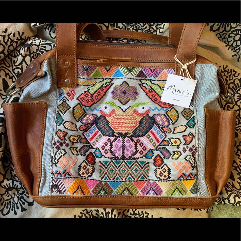 BNWT Custom Huipil bag